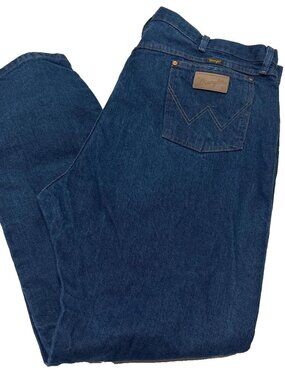Wrangler Cowboy Cut Jeans Mens 46 X 32 Blue Denim Western Straight Leg
